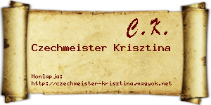 Czechmeister Krisztina névjegykártya