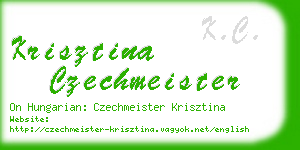 krisztina czechmeister business card